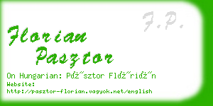 florian pasztor business card